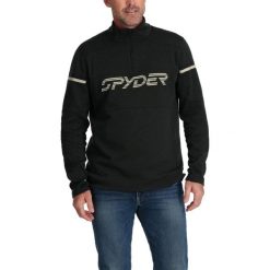 Bluza polarowa męska Spyder Speed Fleece 1/2 Zip. Czarne bluzy sportowe męskie Spyder, na zimę, l, bez wzorów, z polaru, bez kaptura, narciarskie. Za 610.00 zł.