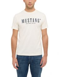 Męski T-Shirt Mustang Style Austin Whisper White 1016853 2013. Białe t-shirty męskie Mustang, m, bez wzorów, bez kołnierzyka, bez ramiączek. Za 79.99 zł.