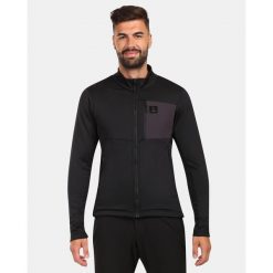 Męska polarowa warstwa środkowa Kilpi ERIN-M. Czarne bluzy sportowe męskie Kilpi, na zimę, m, bez wzorów, z polaru, bez kaptura, narciarskie. Za 422.05 zł.