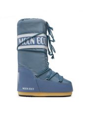Moon Boot Śniegowce Mb Icon Nylon 80D1400440 Szary. Niebieskie śniegowce damskie Moon Boot, z materiału, bez zapięcia. Za 469.99 zł.