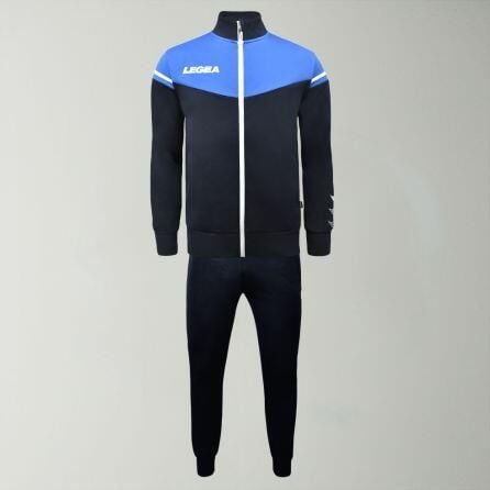 Dres gimnastyczny sender męski niebieski bluette. Niebieskie komplety dresowe męskie Legea, m, bez wzorów, z dresówki. W wyprzedaży za 139.50 zł.