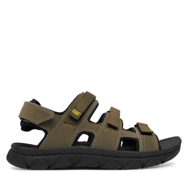 Sandały CAT Footwear. Brązowe sandały męskie CAT Footwear, bez wzorów, bez zapięcia. Za 398.99 zł.