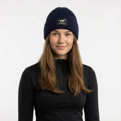 Zimowa czapka jeździecka GALOP WEAR 100% wełna merino. Czarne czapki damskie GALOP WEAR, na zimę, z aplikacjami, z gumy, klasyczne. Za 169.00 zł.