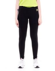 Legginsy damskie basic z małym logo. Czarne legginsy damskie LEONE 1947 APPAREL, bez wzorów, z bawełny. Za 63.11 zł.