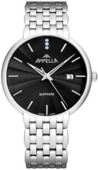 Zegarek męski Appella L12000.5114DQ CYRKONIE srebrny. Szare zegarki męskie Appella, bez wzorów, srebrne. Za 1,480.00 zł.