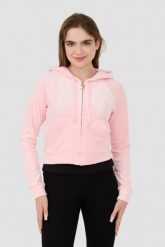 JUICY COUTURE Różowa bluza Madison Hoodie. Czerwone bluzy damskie Juicy Couture, s, bez wzorów, bez ramiączek, bez kaptura. W wyprzedaży za 203.99 zł.