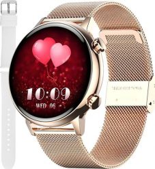Smartwatch Enter SAT.110.1410.532-SET Różowe złoto. Czerwone zegarki smartwatch Enter, bez wzorów. Za 319.00 zł.