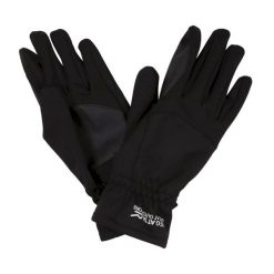 Rękawiczki Unisex Dla Dorosłych Softshell III. Czarne rękawiczki męskie Regatta, bez wzorów, z elastanu. Za 88.99 zł.