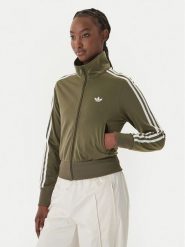 Adidas Bluza Firebird Classic KQ6531 Zielony Regular Fit. Zielone bluzy damskie Adidas, xs, bez wzorów, z syntetyku, bez ramiączek, bez kaptura. Za 329.99 zł.