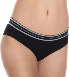 Brubeck Majtki damskie hipster Active Wool czarne r. S (HI10190). Czarne bielizna sportowa damska Brubeck, s, bez wzorów. Za 78.52 zł.