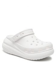 Crocs Klapki Classic Crush Clog 207521 Biały. Białe klapki damskie Crocs, bez wzorów, z tworzywa sztucznego, bez obcasa, bez zapięcia. Za 339.99 zł.