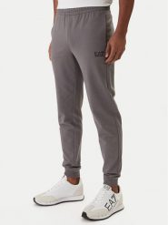 EA7 Emporio Armani Spodnie dresowe 8NPP66 PJVRZ Szary Regular Fit. Szare spodnie sportowe męskie EA7 Emporio Armani, m, bez wzorów, z bawełny. Za 389.99 zł.