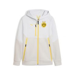 Rozpinana bluza Borussia Dortmund 2025/26. Szare bluzy męskie Puma, bez wzorów, sportowe, bez ramiączek, bez kaptura. Za 269.00 zł.
