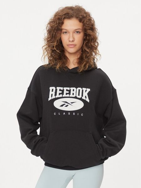 Reebok Bluza Classics Big Logo IL4633 Czarny Relaxed Fit. Czarne bluzy damskie Reebok, s, bez wzorów, z bawełny, bez ramiączek, bez kaptura. Za 169.99 zł.