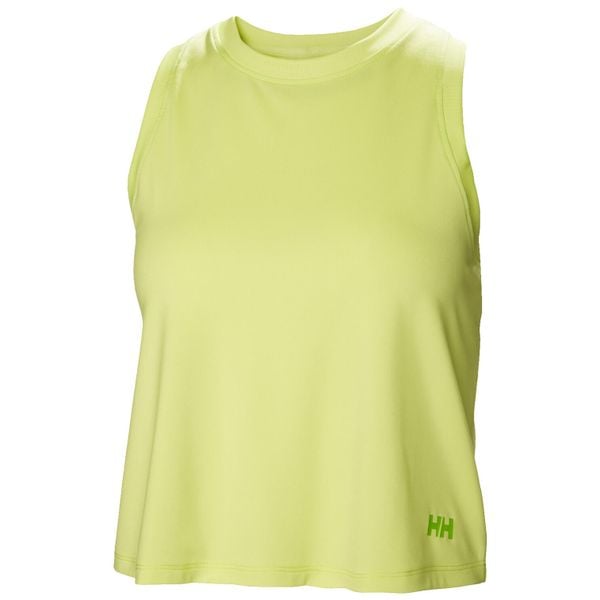 Damski tank top Helly Hansen Ocean Cropped. Żółte topy damskie Helly Hansen, bez wzorów, bez kołnierzyka, bez ramiączek. Za 189.50 zł.
