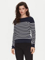 Tommy Hilfiger Sweter WW0WW40099 Granatowy Regular Fit. Niebieskie swetry nierozpinane damskie Tommy Hilfiger, xs, bez wzorów, z syntetyku, bez kołnierzyka, bez ramiączek. Za 349.99 zł.