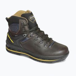 Buty trekkingowe męskie Grisport Marrone Dakar. Brązowe buty zimowe męskie Grisport, bez wzorów, z gumy, za kostkę, bez obcasa, bez zapięcia. Za 489.00 zł.