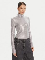Patrizia Pepe Body 8M1751 J276 Srebrny Regular Fit. Szare body Patrizia Pepe, bez wzorów, z syntetyku. Za 1,059.00 zł.