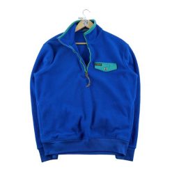 Second life - Sweter polarowy męski niebieski - Jak nowy. Niebieskie swetry męskie Ralph Lauren, l, bez wzorów, z polaru, klasyczne, bez kołnierzyka, bez ramiączek. Za 340.76 zł.