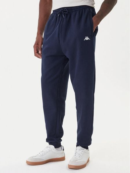 Kappa Spodnie dresowe 351Y41W 194 Granatowy Regular Fit. Niebieskie spodnie sportowe męskie Kappa, m, bez wzorów, z bawełny. Za 299.99 zł.