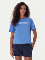 Kappa T-Shirt Frega 351M1KW Turkusowy Regular Fit. Niebieskie t-shirty damskie Kappa, m, bez wzorów, z bawełny, bez kołnierzyka, bez ramiączek. Za 59.99 zł.