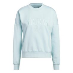 Bluza damska adidas Cozy Holiday. Niebieskie bluzy damskie Adidas, bez wzorów, wizytowe, bez ramiączek, bez kaptura. Za 276.00 zł.
