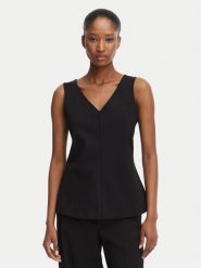 Calvin Klein Jeans Top LV044G206G Czarny Slim Fit. Czarne topy damskie Calvin Klein Jeans, xl, bez wzorów, z jeansu, bez kołnierzyka, bez ramiączek. Za 249.99 zł.
