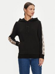 Guess Bluza V4YQ11 KB3P2 Czarny Regular Fit. Czarne bluzy damskie Guess, l, z aplikacjami, z syntetyku, bez ramiączek, bez kaptura. Za 279.99 zł.