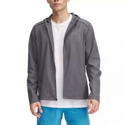 Bluza z kapturem Under Armour Launch. Brązowe bluzy męskie Under Armour, bez wzorów, sportowe, bez ramiączek, z kapturem. W wyprzedaży za 302.80 zł.