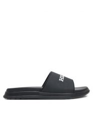 Tommy Hilfiger Klapki FM0FM05430 Czarny. Czarne klapki męskie Tommy Hilfiger, bez wzorów, ze skóry, bez zapięcia. Za 219.99 zł.
