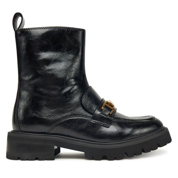 Botki TWINSET. Czarne botki damskie Twinset, bez wzorów, bez obcasa, na płaskiej podeszwie, bez zapięcia. Za 1,099.00 zł.