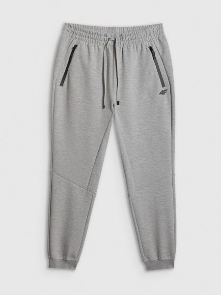 4F Spodnie dresowe joggery męskie - szare XL. Szare spodnie materiałowe męskie 4F, bez wzorów, z bawełny. Za 179.99 zł.
