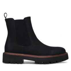 Sztyblety Jenny Fairy. Czarne botki damskie Jenny Fairy, bez wzorów, bez obcasa, na płaskiej podeszwie, bez zapięcia. Za 129.99 zł.