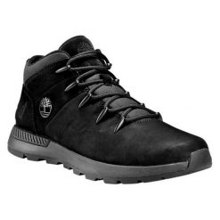 Buty do chodzenia męskie Timberland Euro Sprint Trekker. Czarne buty zimowe męskie Timberland, bez wzorów, z materiału, bez obcasa, bez zapięcia. Za 633.85 zł.