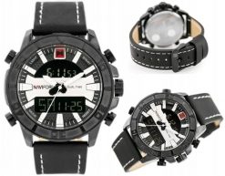 Zegarek Naviforce ZEGAREK MĘSKI NAVIFORCE - NF9114 - black/silver. Czarne zegarki męskie Naviforce, bez wzorów. Za 240.24 zł.