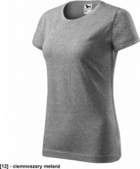 Basic 134 - ADLER - Koszulka damska, 160 g/m2 - ciemnoszary melanż 3XL. Szare bluzki damskie MALFINI, m, bez wzorów, bez kołnierzyka, bez ramiączek. Za 42.36 zł.