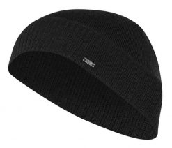 Czapka Jesienno-Zimowa, Elegancka Beanie, Ciemny Szary, Grafitowa, Wełniana. Szare czapki męskie Em men's accessories, na zimę, bez wzorów, z tkaniny. Za 99.99 zł.