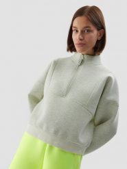 4F Bluza dresowa nierozpinana bez kaptura damska L. Szare bluzy damskie 4F, l, bez wzorów, z dresówki, bez ramiączek, bez kaptura. W wyprzedaży za 49.99 zł.