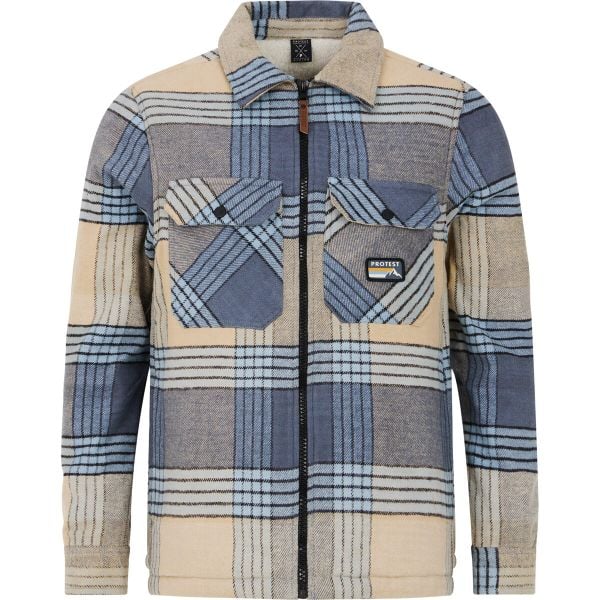 Koszula z długim rękawem Protest Shift. Brązowe koszule męskie Protest, na zimę, m, bez wzorów, z bawełny, casualowe, bez kołnierzyka, bez ramiączek. Za 510.50 zł.