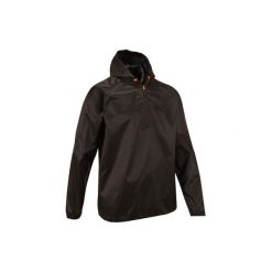 Kurtka turystyczna NH100 WTP Raincut męska. Czarne kurtki męskie QUECHUA, m, bez wzorów, z materiału, bez kaptura. Za 34.99 zł.