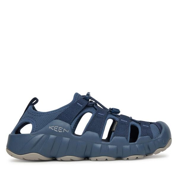 Sandały Keen. Niebieskie buty sportowe męskie Keen, bez wzorów, bez obcasa, bez zapięcia. Za 489.99 zł.
