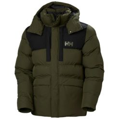 Kurtka puchowa Helly Hansen. Zielone kurtki męskie Helly Hansen, m, bez wzorów, z puchu, casualowe, bez kaptura. W wyprzedaży za 970.95 zł.
