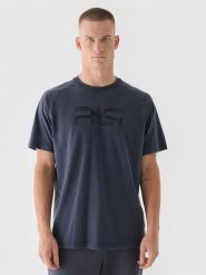 4F T-shirt oversize męski 4F x Robert Lewandowski - szary M. Szare t-shirty męskie 4F, m, bez wzorów, z bawełny, bez kołnierzyka, bez ramiączek. W wyprzedaży za 59.99 zł.