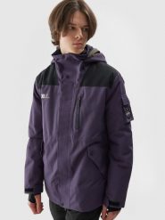 4F Kurtka snowboardowa membrana 10000 męska - fioletowa XXL. Fioletowe kurtki sportowe męskie 4F, na zimę, m, bez wzorów, bez kaptura, narciarskie. W wyprzedaży za 199.99 zł.