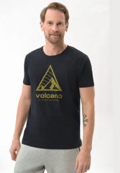 Bawełniany t-shirt T-PIK. Niebieskie t-shirty męskie Volcano, l, bez wzorów, z bawełny, bez kołnierzyka, bez ramiączek. Za 59.99 zł.