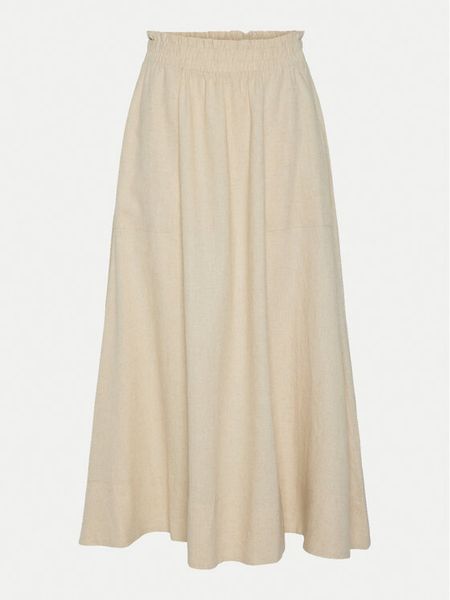 YAS Spódnica maxi Flaxy 26036370 Beżowy Regular Fit. Brązowe spódnice damskie YAS, bez wzorów, z wiskozy, maxi. Za 169.99 zł.