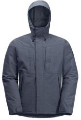 Kurtka ocieplana Jack Wolfskin Snowy Park Jkt - night blue. Niebieskie kurtki męskie Jack Wolfskin, m, bez wzorów, bez kaptura. Za 952.55 zł.