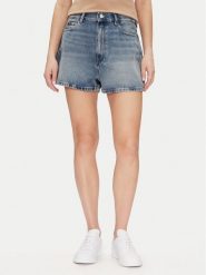 Tommy Hilfiger Szorty jeansowe WW0WW44384 Niebieski Regular Fit. Niebieskie szorty damskie Tommy Hilfiger, bez wzorów, z bawełny. Za 289.99 zł.