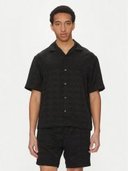 HUGO Koszula Espino 50539288 Czarny Oversize. Czarne koszule męskie Hugo, m, bez wzorów, z syntetyku, bez kołnierzyka, bez ramiączek. Za 359.99 zł.