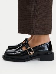 U.S. Polo Assn. Półbuty EO-PALOMA001W/GY1 Czarny. Czarne półbuty damskie U.S. Polo Assn., bez wzorów, ze skóry, bez obcasa, na płaskiej podeszwie, bez zapięcia. Za 259.99 zł.